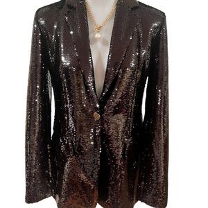 NEW Elie Tahari Women’s Blk Sequin Blazer SZ XS Rtl $495